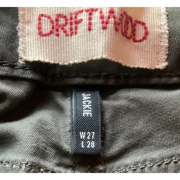 Driftwood Jackie womens pants size W27 L28 camo print embroidered sides - Picture 5 of 12